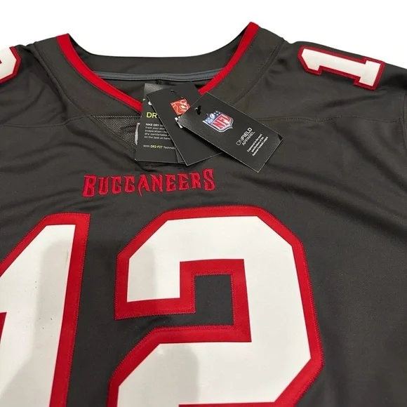 NWT Tom Brady Buccaneers Gray Jersey TB 12 XXL - Picture 7 of 9